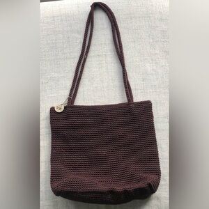 The Sak Brown Crochet Shoulder Bag 10x10